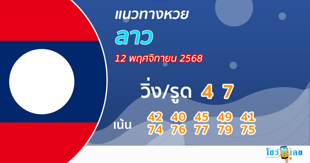 แนวทางหวยลาว 12/11/68 -"Show daily lucky numbers"